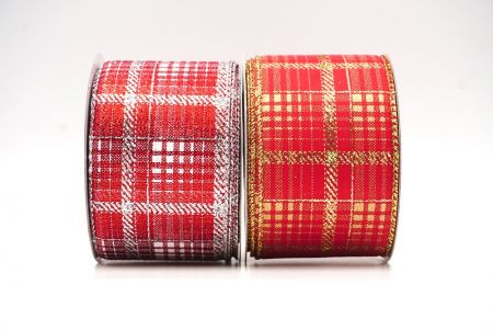 Checkered Plaid with Gold Accents Wired Ribbon_KF8859.KF8860.KF8861.KF8862.KF8863.KF8864 (3)